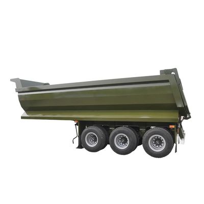 kaufen 3 Achsen 40 CBM Kipper Anhänger U-Typ Hydraulischer Zylinder 50tons 60 Tons 70 Tons Luftfederung Flatbed Anhänger online manufacture