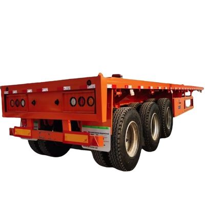 kaufen Kommerzieller 3-Achsen-Erweiterbarer 40ft 60 Tonnen Flachbett-Semi-Anhänger, Plattform-Semi-Anhänger für Traktor-Lkw und Frachttransport online manufacture