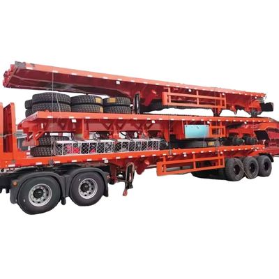 kaufen 70 Tonnen 3 Achsen Flachbett Semi Anhänger Pan Anhänger Semi LKW Flachbett Anhänger 40ft 12m zum Verkauf online manufacture