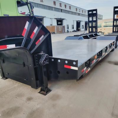 kaufen Neuer 3-Achsen-Lowbed-Anhänger Transport Bulldozer Lowboy Gooseneck Halbanhänger mit mechanischer Aufhängung online manufacture
