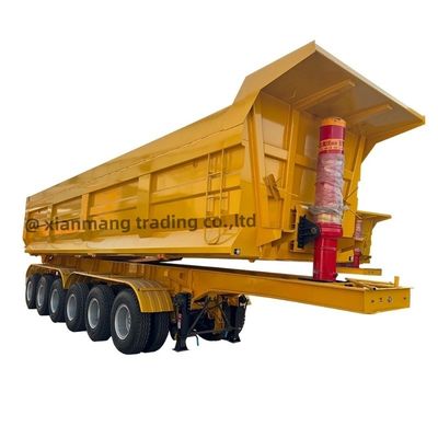 Ein guter Preis. 3/4 Achse Rücken Dump Semi-Anhänger, Hydraulikzylinder U Typ 20 Tonnen 50 Tonnen Kipper Dump Truck zum Verkauf Online