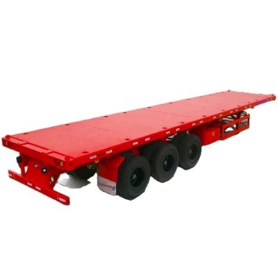 Ein guter Preis. Ein eigener Schiffscontainer Semi-Trailer, 3 Achsen 40 Ft Gebraucht Flatbed Semi-Trailer Online