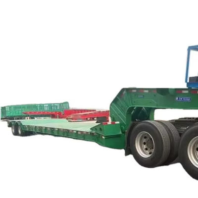 Ein guter Preis. Frontladen Lowboy Anhänger 4 Achsen 120 Tonnen Abnehmbarer Gänsenhals Hydraulischer Abnehmbarer Drop Deck Lowbed Anhänger für Kenia Online