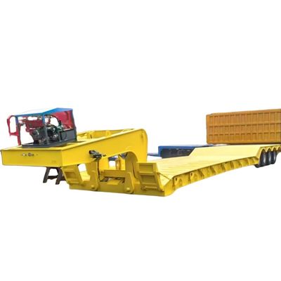 Ein guter Preis. 2 Linie 4 Achse Niedrigbett Anhänger 80-120 Tonnen Trennbarer Gänsenhals Semi-Truck Lowboy Anhänger zum Verkauf Malawi Online