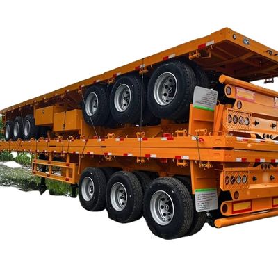 Ein guter Preis. 3 4 Achse 40ft 50 Tonnen Flatbed Container Semi-Trailer Transport Semi-Trailer zum Verkauf Online