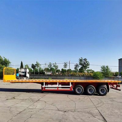 Ein guter Preis. 3-Achse / 4-Achse / 5-Achse 40-Fuß-Container aus Kohlenstoffstahl, Aluminium, Transportflächenplatten, Halbanhänger, Originalreifen (12R20) Online