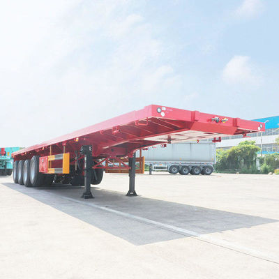 Ein guter Preis. 12500*2500*1600 MM Stahlplatte Flachbehälter Semi-Anhänger mit 3/4-Achsen und anpassbarer Luftfederung Stahlfederung Online