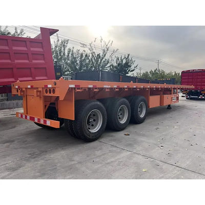 Ein guter Preis. Hot 20 Fuß 40 Fuß Container Transport 3-Achsen Flachplatte Semi-Anhänger mit 12,5 * 2,5 * 1,55m 12r22.5 angepasst Online