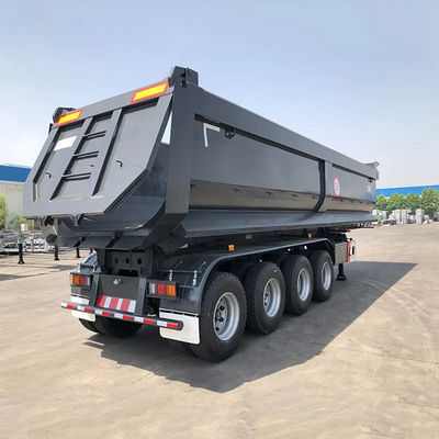 Ein guter Preis. 4-Achs HYVA Hydraulic Lift Zylinder Semi-Trailer mit Backflip U-Bucket Farbe kann nach Kundenbedarf angepasst werden Online