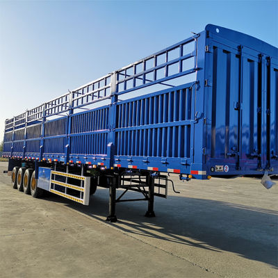 Ein guter Preis. 3/4 Achse 60/80 Tonnen 12R20 Reifen Viehfracht Zaun Halbanhänger Anhänger für den Transport von Tieren Anhänger mit doppelter Linienbremsung Online